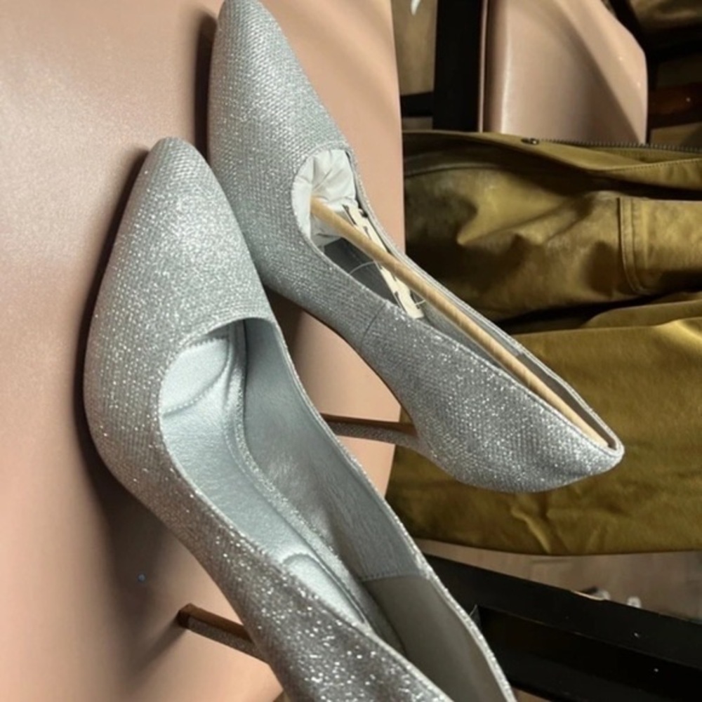 Shimmering Silver Heeled Boots for Women